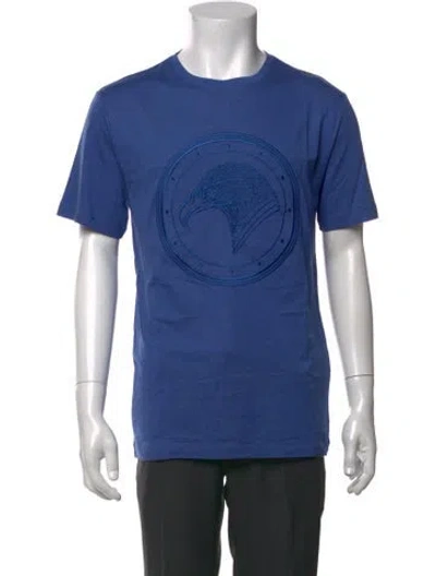 Pre-owned Stefano Ricci Graphic Print Crew Neck T-shirt In Blue