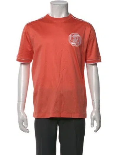 Pre-owned Stefano Ricci Graphic Print Crew Neck T-shirt In Orange
