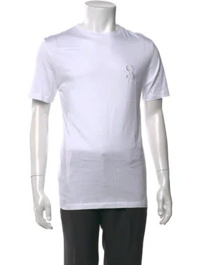 Pre-owned Stefano Ricci Graphic Print Crew Neck T-shirt In White