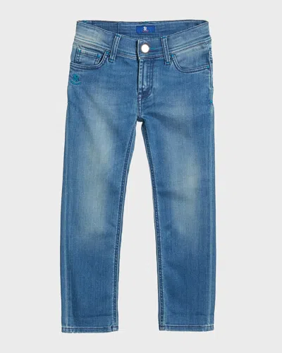 Stefano Ricci Kids' Denim Sport Trousers In Blue