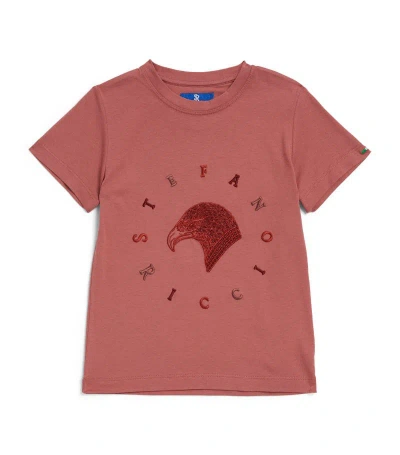 Stefano Ricci Kids' Embroidered Royal Eagle T-shirt (4-16 Years) In Pink