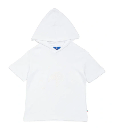Stefano Ricci Kids Hooded Logo T-shirt (4-16 Years) In White