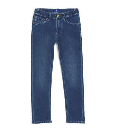 Stefano Ricci Kids' Straight Jeans (8-16 Years) In Blue