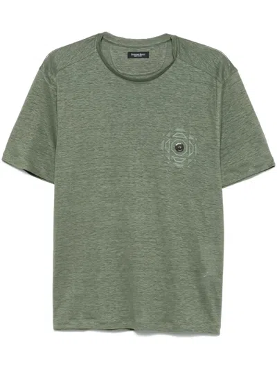 Stefano Ricci Linen T-shirt In Green