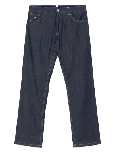 Stefano Ricci Logo-appliqué Jeans In Blue