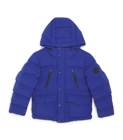 Stefano Ricci Kids' Logo-appliqué Puffer Jacket In Blue