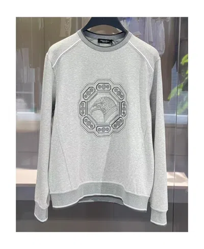 Stefano Ricci Logo Hoodie In Gray