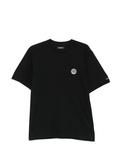Stefano Ricci Logo-patch T-shirt In Black