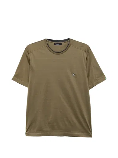Stefano Ricci Logo-plaque Short-sleeve T-shirt In Brown
