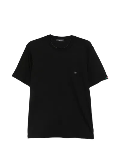 Stefano Ricci Logo-plaque T-shirt In Black