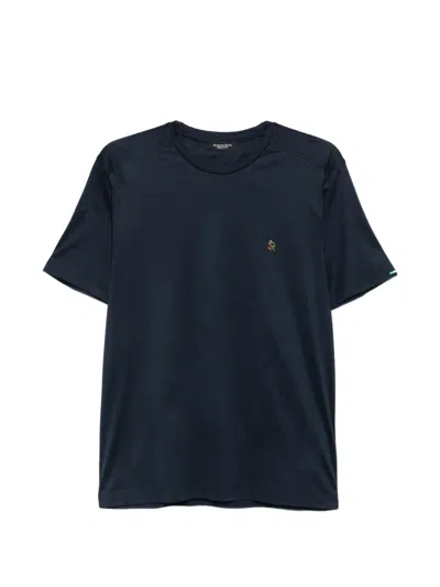 Stefano Ricci Logo-plaque T-shirt In Blue