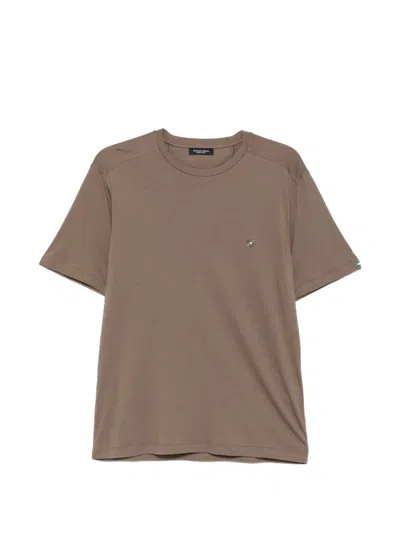 Stefano Ricci Logo-plaque T-shirt In Animal Print