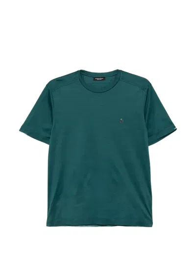 Stefano Ricci Logo-plaque T-shirt In Green