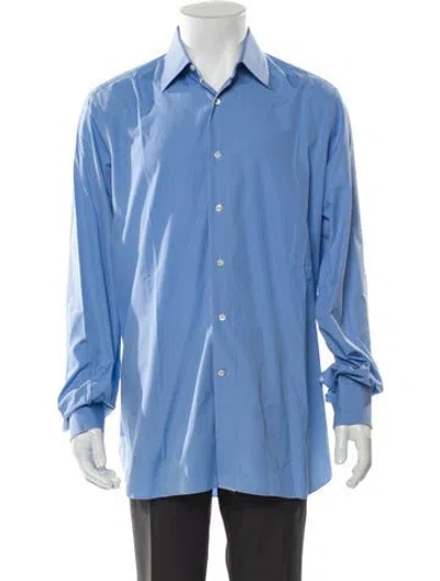 Pre-owned Stefano Ricci Long Sleeve Dress Shirt In Blue
