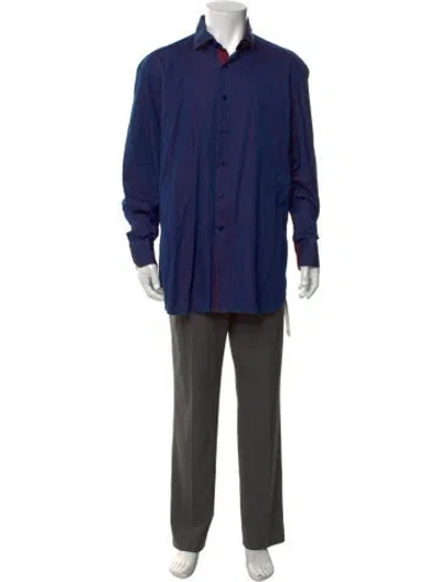 Pre-owned Stefano Ricci Long Sleeve Dress Shirt In Blue