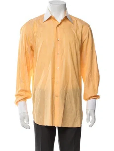 Pre-owned Stefano Ricci Long Sleeve Dress Shirt In Orange