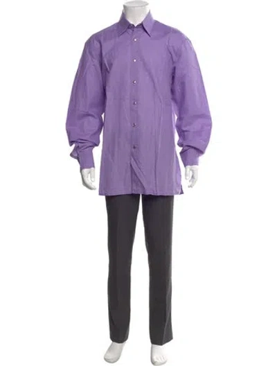 Pre-owned Stefano Ricci Long Sleeve Dress Shirt In Purple