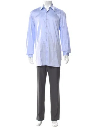 Pre-owned Stefano Ricci Long Sleeve Dress Shirt W/ Tags In Blue