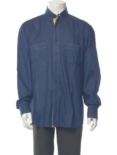 Pre-owned Stefano Ricci Long Sleeve Shirt In Blue