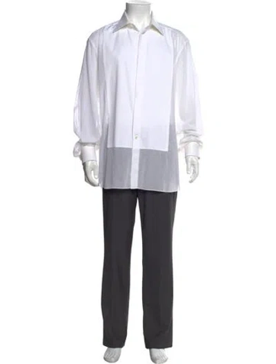 Pre-owned Stefano Ricci Long Sleeve Tuxedo Shirt In White