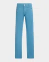 Stefano Ricci Men's 5-pocket Jeans In Turquoise