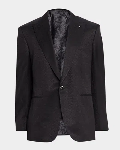 Stefano Ricci Men & Apos;s Geometric Silk Jacquard Single-breasted Sport Coat In Black