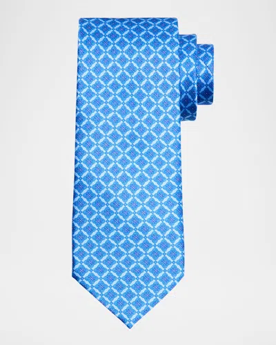 Stefano Ricci Men & Apos;s Medallion Silk Tie In Blue