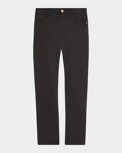 Stefano Ricci Men & Apos;s Slim Cotton-stretch Five-pocket Pants In Black