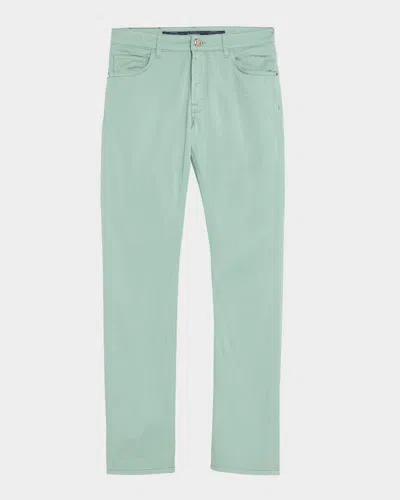 Stefano Ricci Men & Apos;s Slim Cotton-stretch Five-pocket Pants In Green