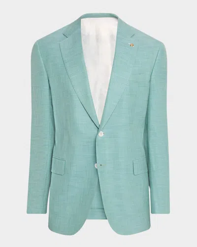 Stefano Ricci Men & Apos;s Textured Cotton And Silk Single-breasted Sport Coat In Green