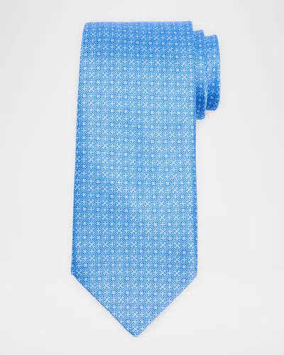 Stefano Ricci Men & Apos;s Tonal Geometric Silk Tie In Blue