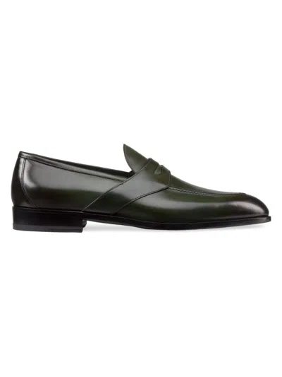 Stefano Ricci Men's Antique Calfskin Leather Loafers In Black