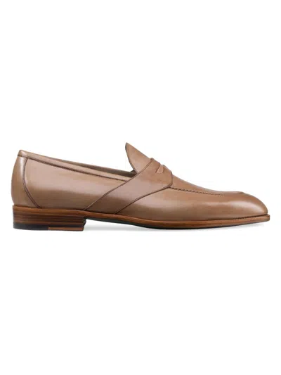 Stefano Ricci Men's Antique Calfskin Leather Loafers In Multi