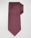 Stefano Ricci Men's Bicolor Woven Silk Tie In Blue  Bordeaux