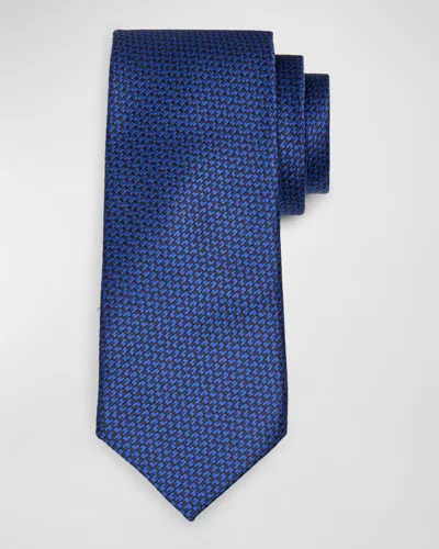 Stefano Ricci Men's Bicolor Woven Silk Tie In Blue