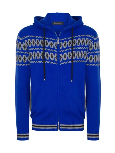 Stefano Ricci Men's Blouson Sweater In Blue