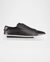 Stefano Ricci Men's Calfskin Leather Sneakers In Black