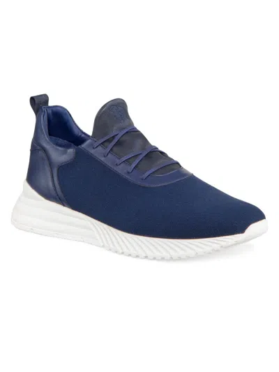 Stefano Ricci Men's Calfskin Leather Sneakers In Blue