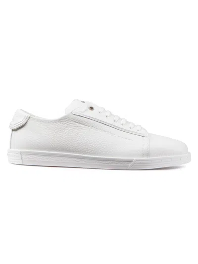 Stefano Ricci Men's Calfskin Sneakers In White