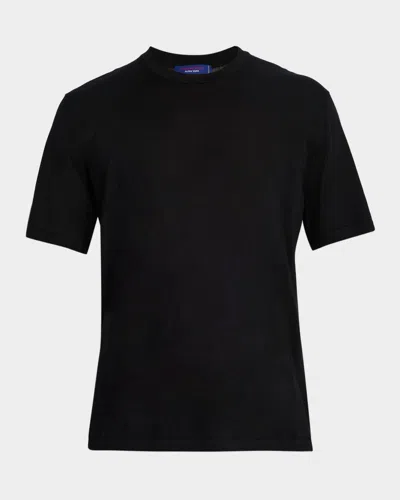 Stefano Ricci Men's Cashmere Alpha Yarn Crewneck T-shirt In Black