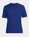Stefano Ricci Men's Cashmere Alpha Yarn Crewneck T-shirt In Blue