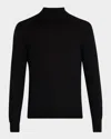 Stefano Ricci Men's Cashmere And Silk Mock Neck Sweater In Black