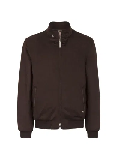 Stefano Ricci Men's Cashmere And Suede Blouson Jacket In Brown