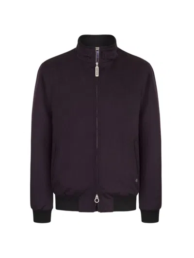 Stefano Ricci Men's Cashmere And Suede Blouson Jacket In Maroon