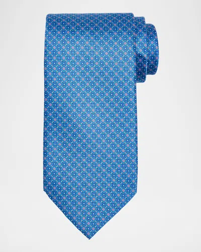 Stefano Ricci Men's Connected Medallion Silk Tie In Blue
