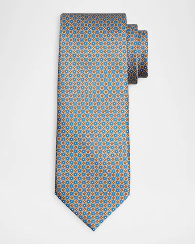 Stefano Ricci Men's Connected Medallion Silk Tie In Gray