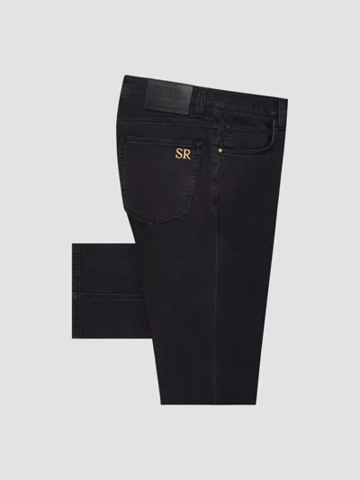 Stefano Ricci Men's Cotton And Cashmere Tapered Jeans In Black