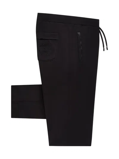 Stefano Ricci Men's Cotton And Silk Blend Jogging Trousers In Black