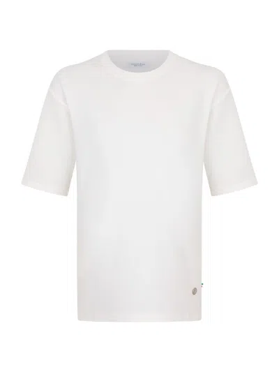 Stefano Ricci Men's Cotton And Silk Blend T-shirt In White