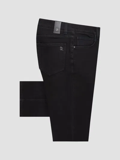 Stefano Ricci Men's Cotton Blend Tapered Jeans In Black